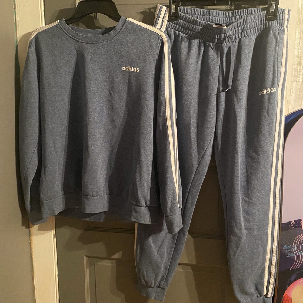 Blue Adidas sweatsuit